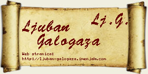 Ljuban Galogaža vizit kartica